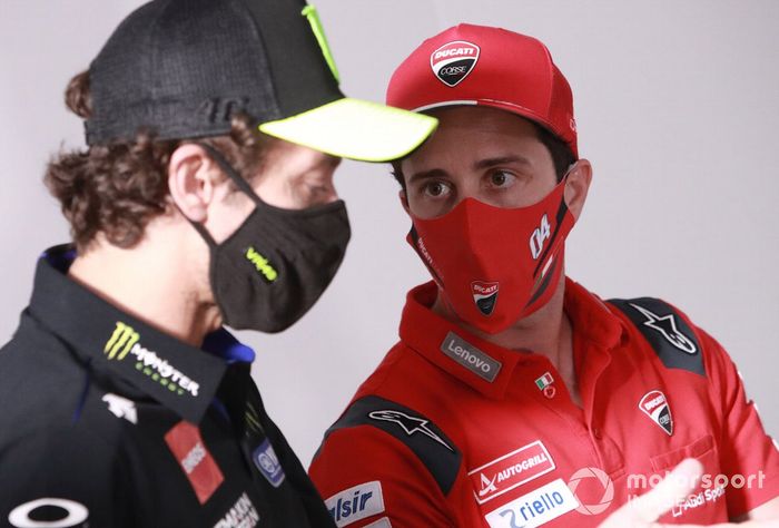 Valentino Rossi, Yamaha Factory Racing,  Andrea Dovizioso, Ducati Team