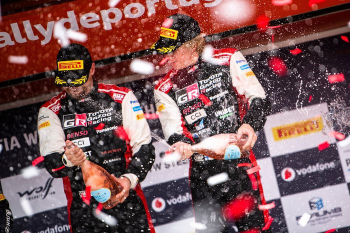 Podio: Kalle Rovanperä, Jonne Halttunen, Toyota Gazoo Racing WRT Toyota GR Yaris Rally1