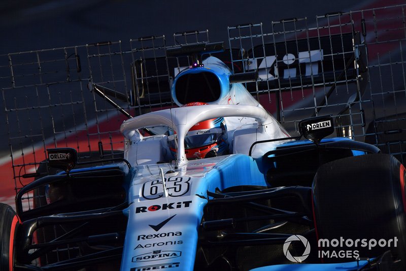 George Russell, Williams FW42 avec des capteurs aérodynamiques