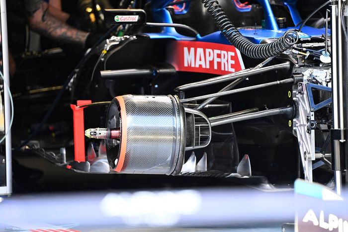 Detalle del conducto del freno delantero del Alpine A521