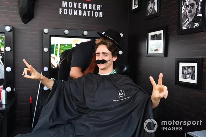 Esteban Gutierrez at Movember Barbers shop 