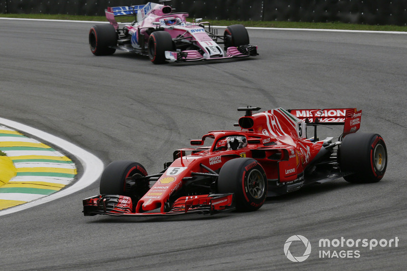 Себастьян Феттель, Ferrari SF71H, Серхіо Перес, Racing Point Force India VJM11