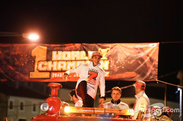 Campeón 2018 Marc Márquez, Repsol Honda Team celebra en Cervera