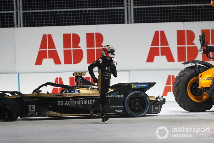 El coche dañado de Antonio Felix Da Costa, DS Techeetah
