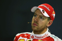 Sebastian Vettel, Ferrari in the press conference