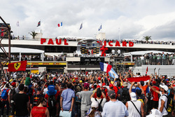 Ron Meadows, Sporting Director, Mercedes AMG, Max Verstappen, Red Bull Racing, 2nd position, Lewis Hamilton, Mercedes AMG F1, 1st position, Kimi Raikkonen, Ferrari, 3rd position, on the podium