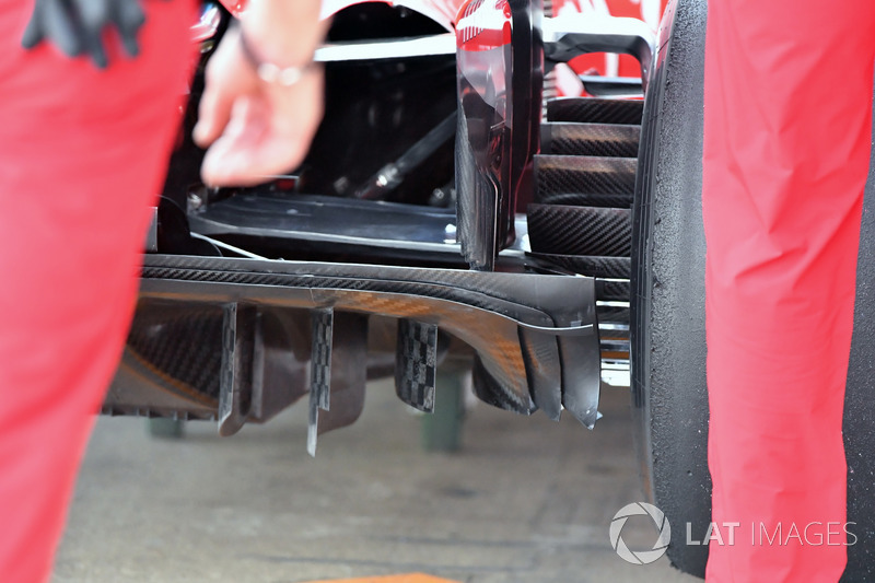 Difusor del Ferrari SF71H