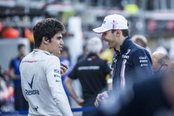 Lance Stroll, Williams and Esteban Ocon, Force India F1