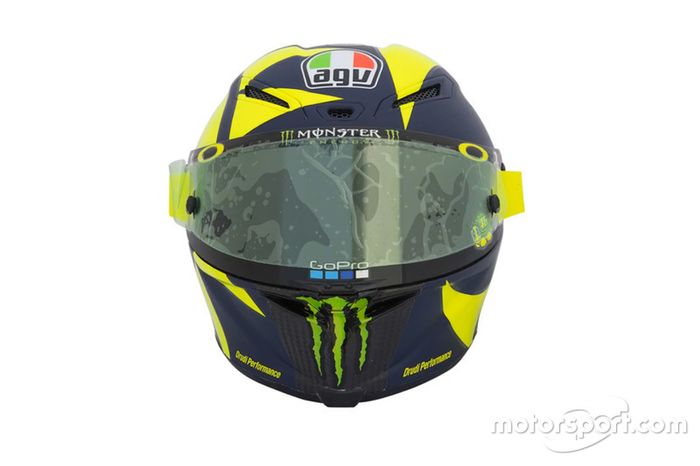 El casco de Valentino Rossi, Yamaha Factory Racing