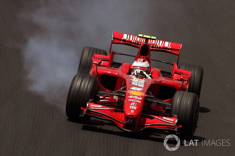 Kimi Raikkonen, Ferrari F2007 se bloquea