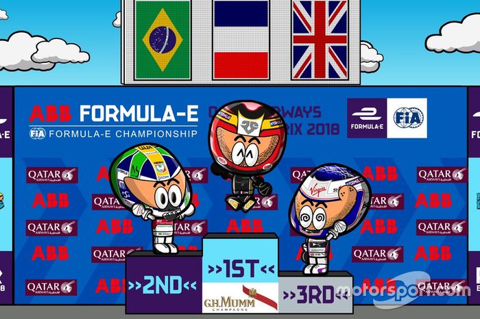 El podio del ePrix de París 2018 de Fórmula E, por MinEDrivers