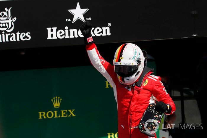 El ganador: Sebastian Vettel, Ferrari 