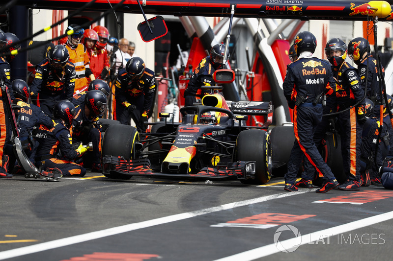 Піт-стоп Даніеля Ріккардо. Red Bull Racing RB14