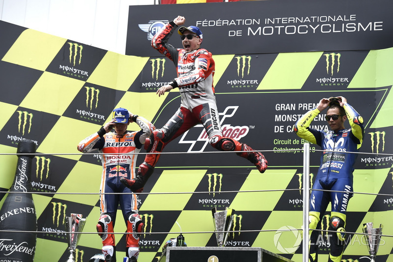 Podium: 1. Jorge Lorenzo, 2. Marc Marquez, 3. Valentino Rossi