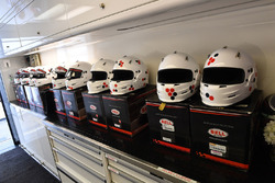 Helmets in the F1 Experiences garage