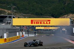 Valtteri Bottas, Mercedes AMG F1 W08  se bloquea