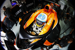 Fernando Alonso, McLaren, mit Cockpitschutz Halo