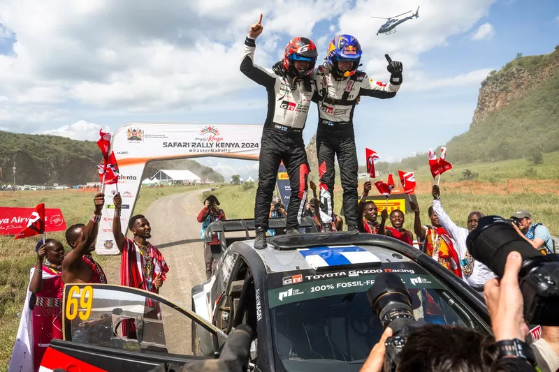 Vincitore Kalle Rovanperä, Jonne Halttunen, Toyota Gazoo Racing WRT Toyota GR Yaris Rally1