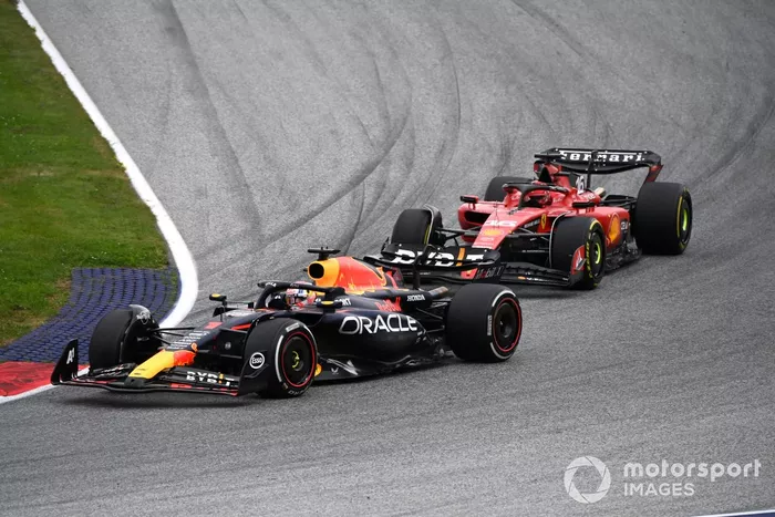 Max Verstappen, Red Bull Racing RB19, Charles Leclerc, Ferrari SF-23