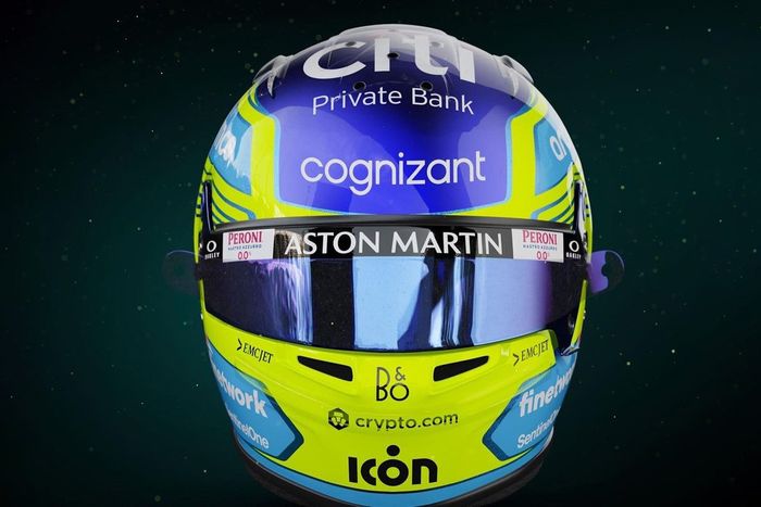 Casco de Fernando Alonso, Aston Martin Racing