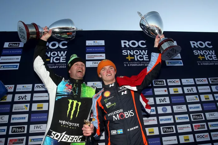 Podio: Vincitori Petter Solberg, Oliver Solberg