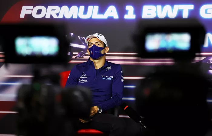 Nicholas Latifi, Williams durante la conferencia de prensa