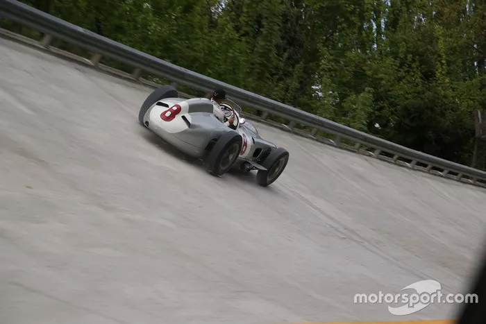 Lewis Hamilton y Sir Stirling Moss en Monza