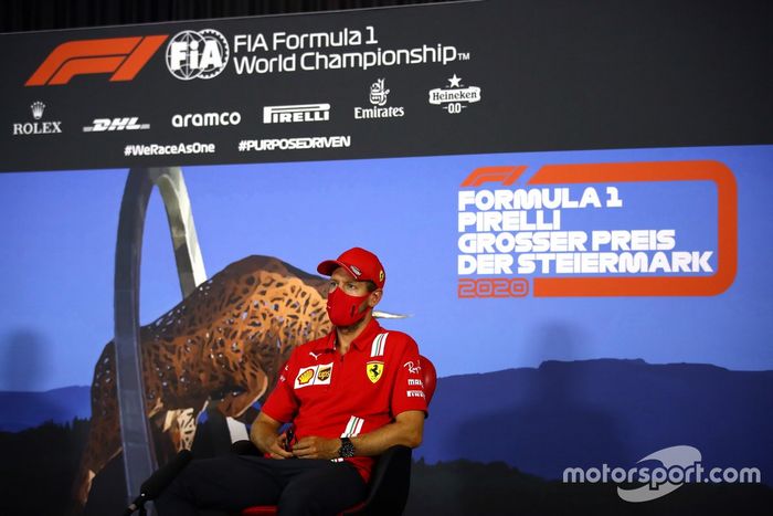 Sebastian Vettel, Ferrari en la conferencia de prensa
