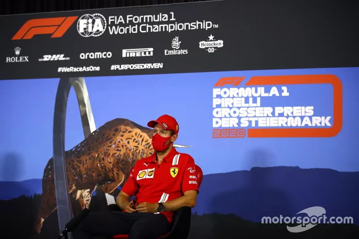 Sebastian Vettel, Ferrari en la conferencia de prensa