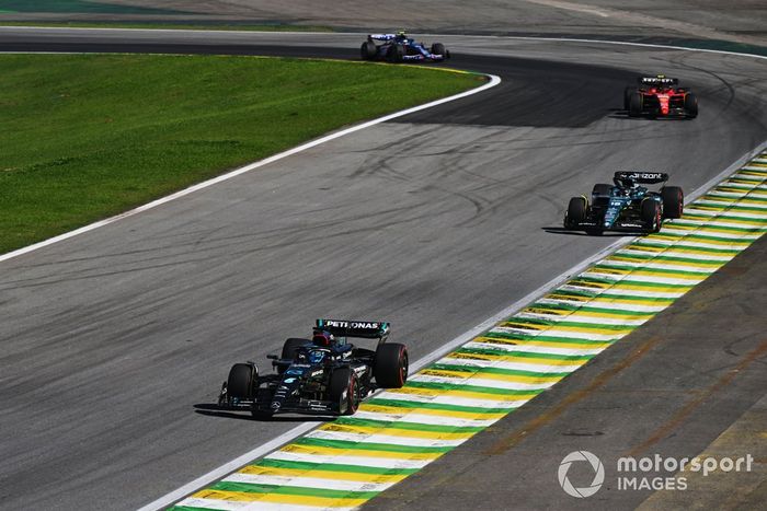 George Russell, Mercedes F1 W14, Lance Stroll, Aston Martin AMR23, Carlos Sainz, Ferrari SF-23