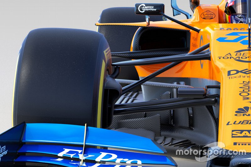 Vue détaillée de la McLaren MCL34