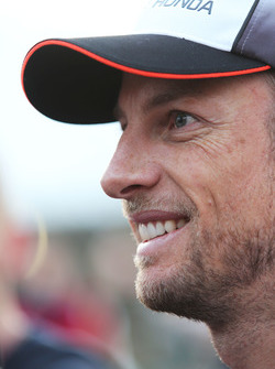 Jenson Button, McLaren met de media