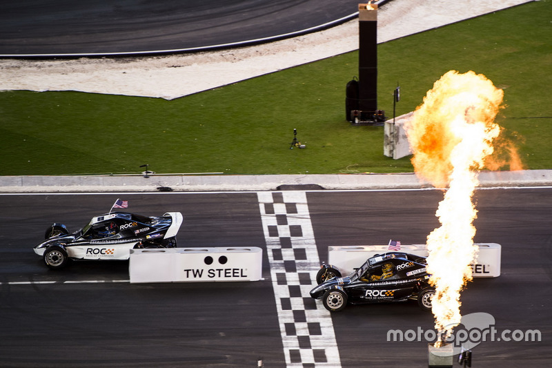 Team USA IndyCar Alexander Rossi, beats Team USA NASCAR Kyle Busch, driving the ROC Car