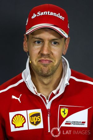 Sebastian Vettel, Ferrari en la conferencia de prensa