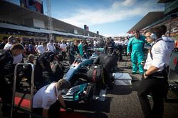 Mercedes prepara el auto de Lewis Hamilton, Mercedes AMG F1 W08
