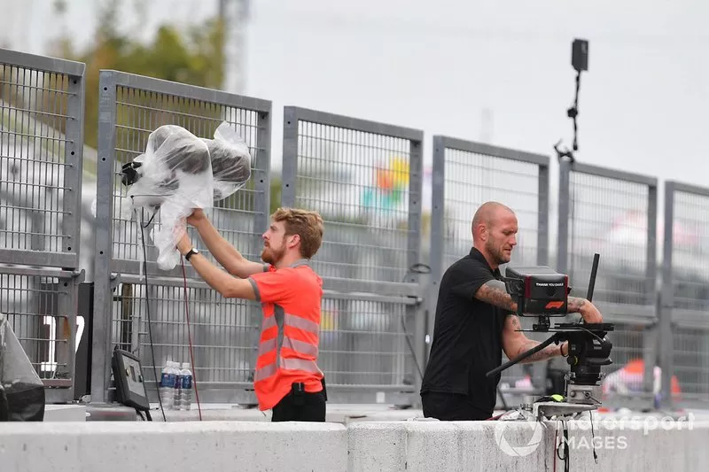 Preparaciones para la llegada del tifón a Suzuka