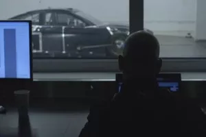 NASCAR Mustang in the wind tunnel
