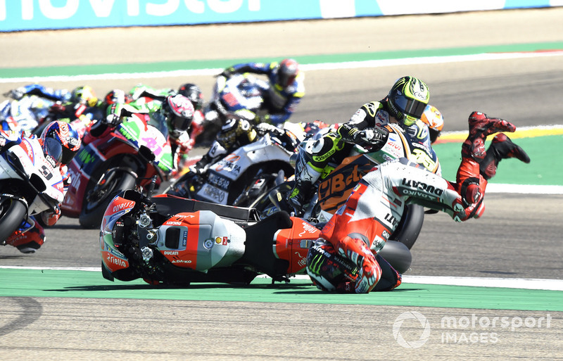Jorge Lorenzo, Ducati Team crash at the start