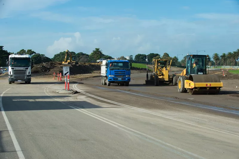 Les travaux aux virages 9 et 10