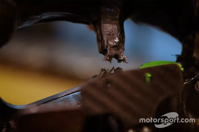 Fernando Alonso's broken steering wheel