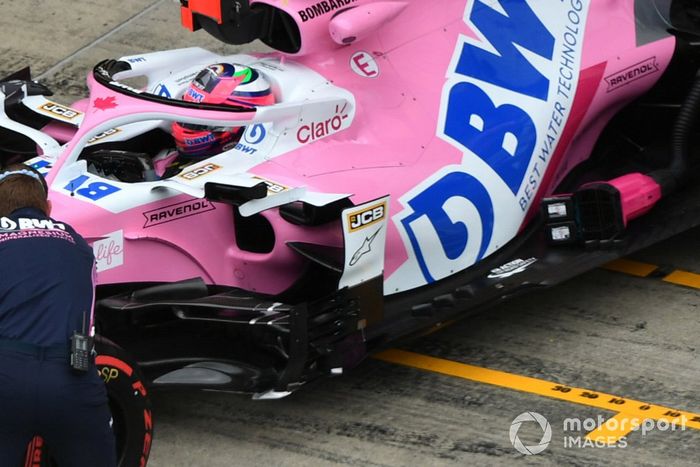 Detalle del deflector de Racing Point RP20