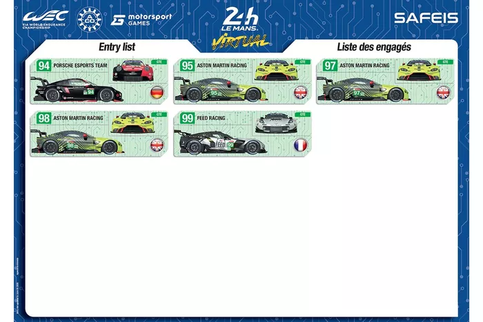 Las decoraciones de los vehículos de las 24h Le Mans virtuales