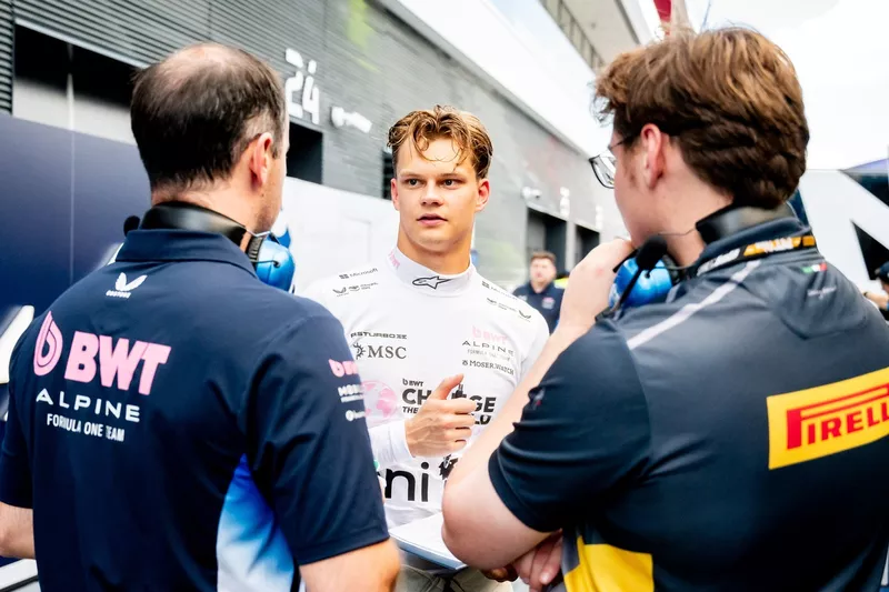 Paul Aron, Alpine, essais Pirelli Hungaroring