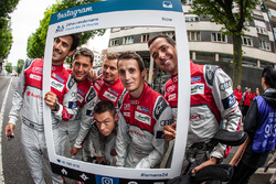 #7 Audi Sport Team Joest Audi R18: Marcel Fassler, Andre Lotterer, Benoit Tréluyer, #8 Audi Sport Team Joest Audi R18 e-tron quattro: Lucas di Grassi, Loic Duval, Oliver Jarvis