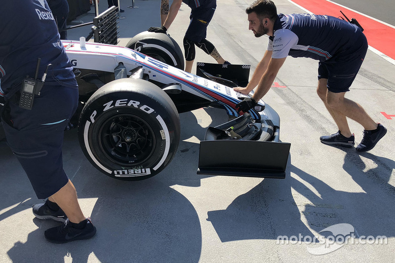 Williams FW41 detalle del alerón delantero