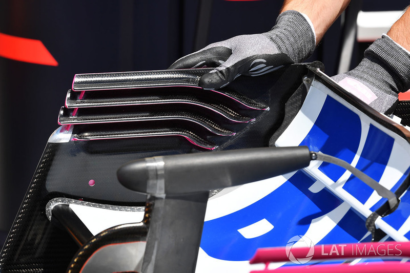 Force India VJM11 rear wing detail