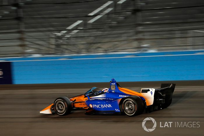 Scott Dixon, Chip Ganassi Racing Honda prueba el nuevo aeroscreen