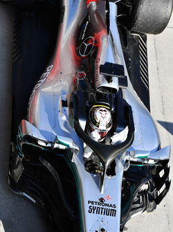 Lewis Hamilton, Mercedes-AMG F1 W09, festeggia nel parco chiuso