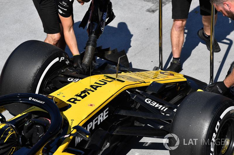 El morro del RS18 de Nico Hulkenberg, Renault Sport F1 Team