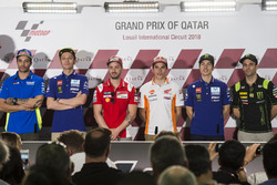 Andrea Iannone, Team Suzuki MotoGP, Valentino Rossi, Yamaha Factory Racing, Andrea Dovizioso, Ducati Team, Marc Marquez, Repsol Honda Team, Maverick Viñales, Yamaha Factory Racing, Johann Zarco, Monster Yamaha Tech 3